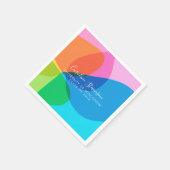 Serviette En Papier Coloré Abstrait Rainbow Fun Graduation personnalis (Coin)