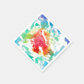 Serviette En Papier Coloré arc-en-ciel Teinture (Coin)