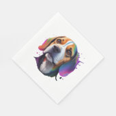 Serviette En Papier coloré beagle (Coin)