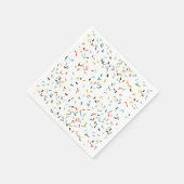 Serviette En Papier Coloré Confetti Motif Automne (Coin)