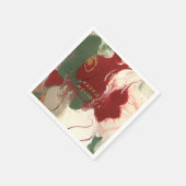 Serviette En Papier Coloré Contemporain Peint Abstrait Vacances (Coin)