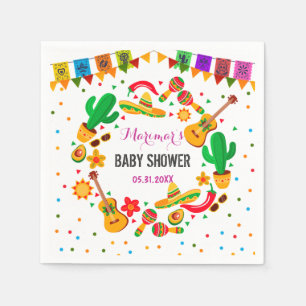 Serviette En Papier Coloré Fiesta Culture mexicaine Baby shower Cactu