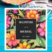 Serviette En Papier Coloré Floral mexicain Mariage Fiesta