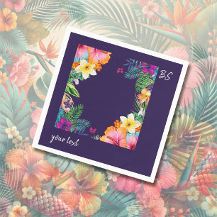 Serviette En Papier Coloré hawaïen tropical Mariage