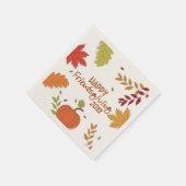 Serviette En Papier Coloré moderne Happy Friendsgiving Papier Plaque (Coin)