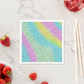 Serviette En Papier Coloré Retro Memphis Motif Pastel (En situation)