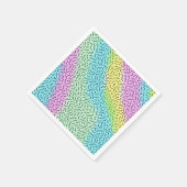 Serviette En Papier Coloré Retro Memphis Motif Pastel (Coin)