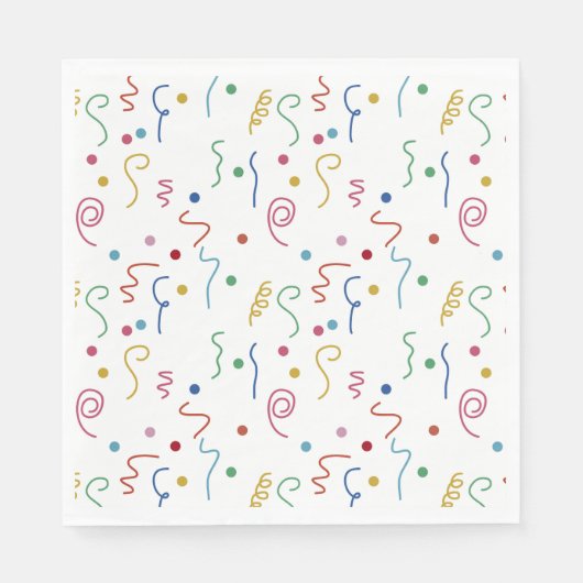 Serviette En Papier Colored Party Confetti Pattern (Devant)
