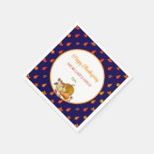 Serviette En Papier Colorée Automne Feuilles Motif Thanksgiving Party (Coin)