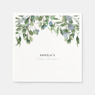 Serviette En Papier Colorée Fleur sauvage verdure Personnalisée Bébé b