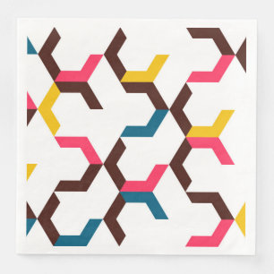Serviette En Papier Colorée, moderne, cool tendance chevron flèche for