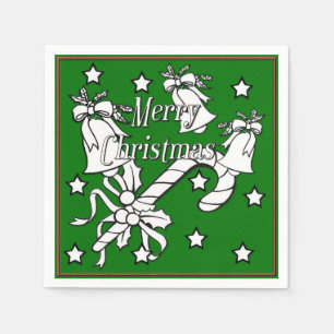 Serviette En Papier Colorez-moi Bells et serviettes de Noël de sucre