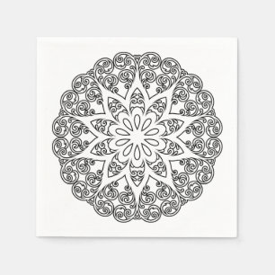 Serviette En Papier Colorez votre propre MANDALA - do-it-yourself Colo