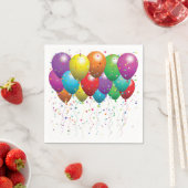 Serviette En Papier Colorful balloons and confetti falling (En situation)