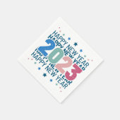 Serviette En Papier Colorful Bonne année 2023 (Coin)