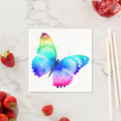 Serviette En Papier Colorful Butterfly (En situation)