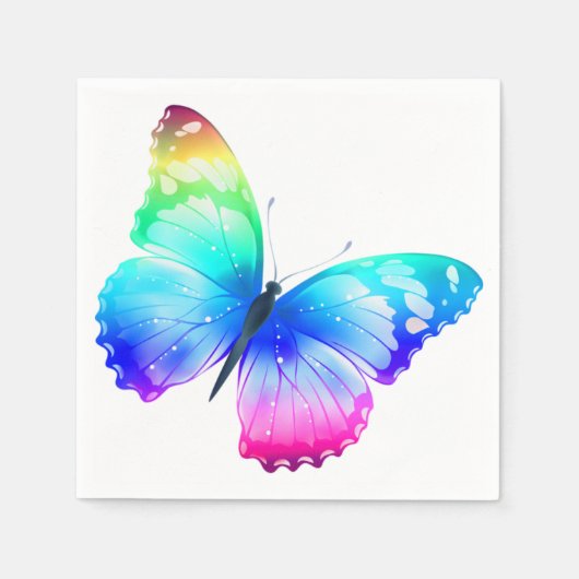 Serviette En Papier Colorful Butterfly (Devant)