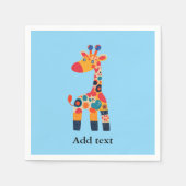 Serviette En Papier Colorful Cartoon Giraffe Template (Devant)