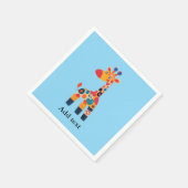 Serviette En Papier Colorful Cartoon Giraffe Template (Coin)