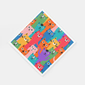 Serviette En Papier Colorful cats (Coin)