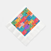 Serviette En Papier Colorful cats (Coin)