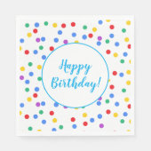 Serviette En Papier Colorful Confetti Dots Kids Birthday Paper (Devant)