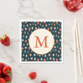 Serviette En Papier Colorful Custom Christmas Holiday Monogram (En situation)