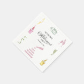 Serviette En Papier Colorful Drinks and Bottles Retirement Party (Coin)