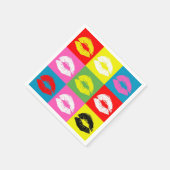 Serviette En Papier Colorful lips (Coin)