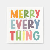 Serviette En Papier Colorful Merry Everything Inclusive Holiday Party (Devant)