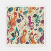 Serviette En Papier Colorful Music Pattern (Devant)