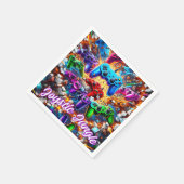 Serviette En Papier Colorful Neon Joysticks Pattern (Coin)