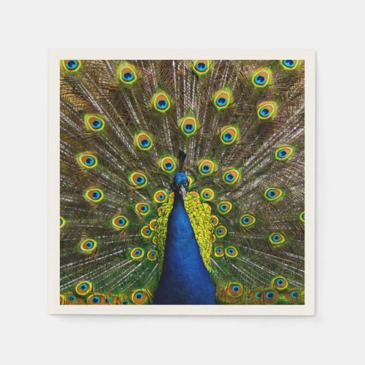 Serviette En Papier Colorful peacock (Devant)