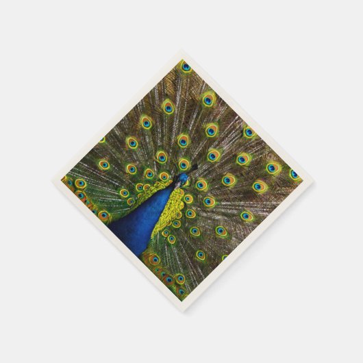 Serviette En Papier Colorful peacock (Coin)