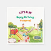 Serviette En Papier Colorful Playground Birthday Party (Devant)