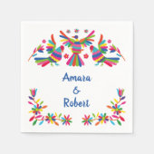 SERVIETTE EN PAPIER COLORFULL OTOMI MEXICAN (Devant)