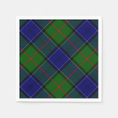 Serviette En Papier Colquhoun tartan bleu vert plaid (Devant)