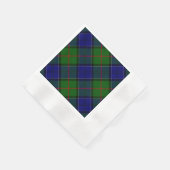 Serviette En Papier Colquhoun tartan bleu vert plaid (Coin)