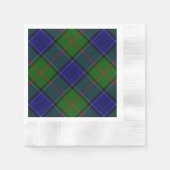 Serviette En Papier Colquhoun tartan bleu vert plaid (Devant)