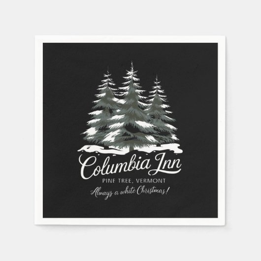 Serviette En Papier Columbia Inn Pine Tree Vermont Un Noël Blanc (Devant)