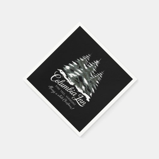 Serviette En Papier Columbia Inn Pine Tree Vermont Un Noël Blanc (Coin)
