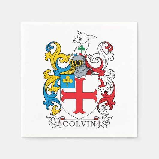 Serviette En Papier Colvin Family Crest (Devant)