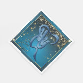 Serviette En Papier Comédie Tragédie Bleu Masque Bleu (Coin)