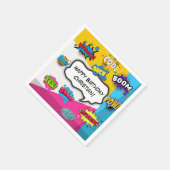 Serviette En Papier Comic Book Pop Art Custom Anniversaire (Coin)