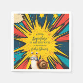 Serviette En Papier Comic Book Superhero Boy Baby shower (Devant)