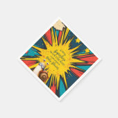 Serviette En Papier Comic Book Superhero Boy Baby shower (Coin)