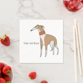 Serviette En Papier Comic Whippet Chien personnalisable (En situation)