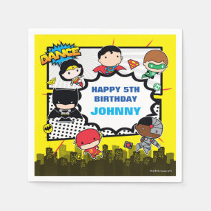Serviette En Papier Comics DC   Justice League - Anniversaire de Chibi