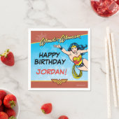 Serviette En Papier Comics DC | Wonder Woman Anniversaire (En situation)