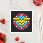 Serviette En Papier Comics DC | Wonder Woman Circle & Stars Logo (En situation)